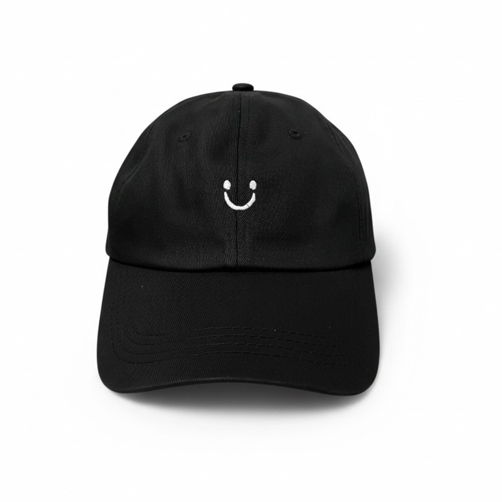 SMILEY FACE Streetwear Cap Hat Adjustable Black Novelty Casual NWT